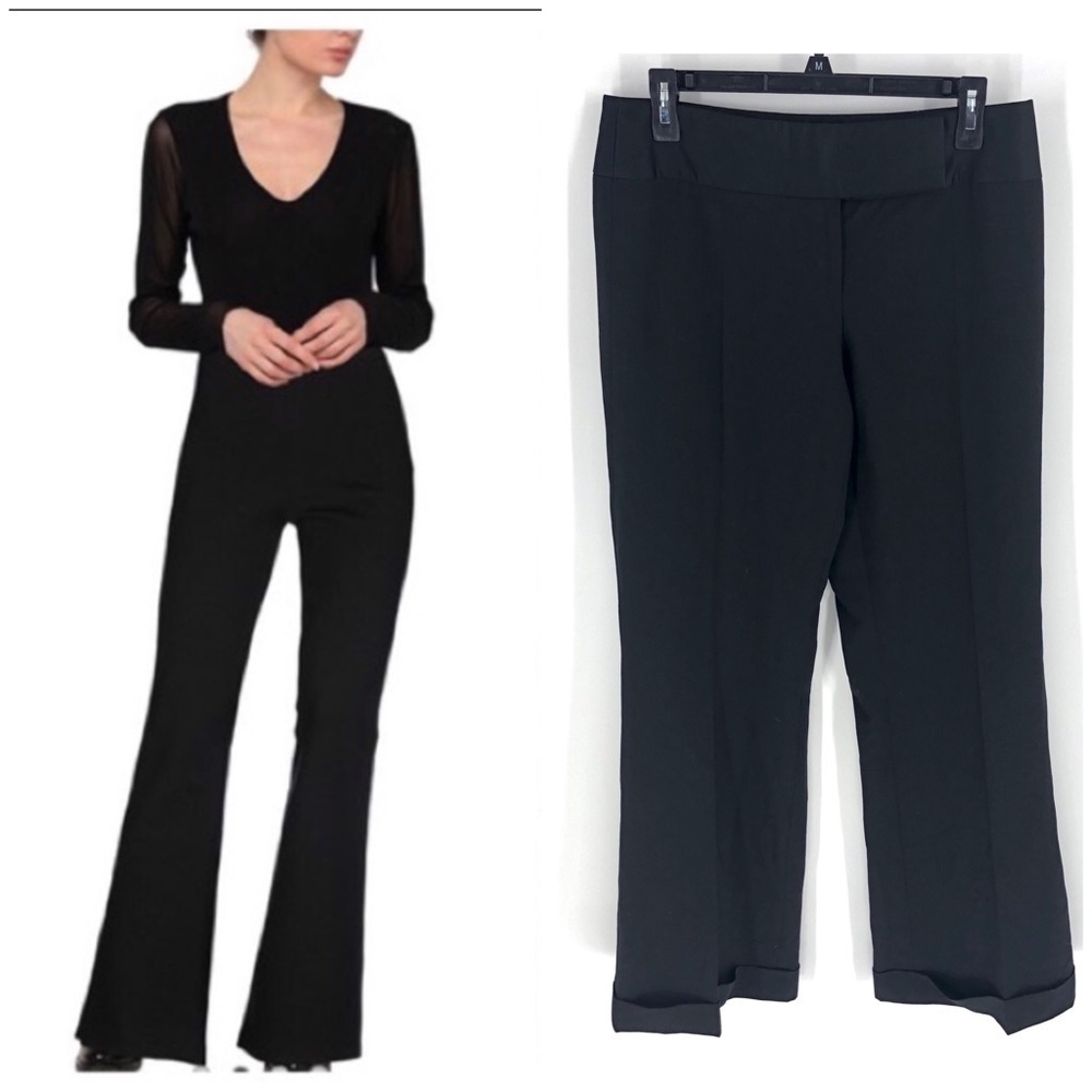 Moschino Italy Pants Womens 12 Wool Blend Boot Flare Trousers Old Money Capsule